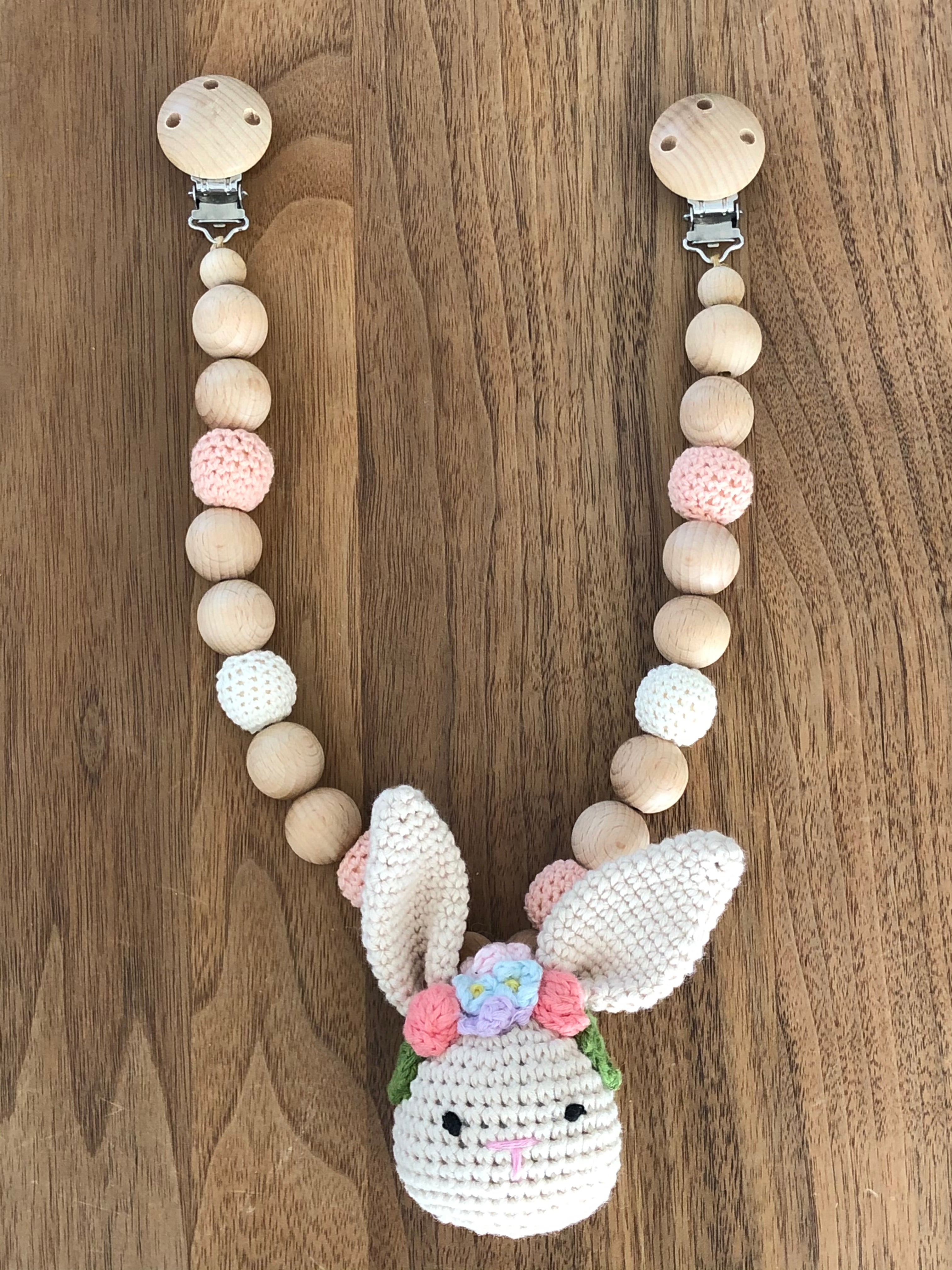 Kinderwagenkette - Häkelhase