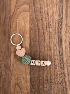 Schlüsselanhänger Oma und Opa - Herzen
