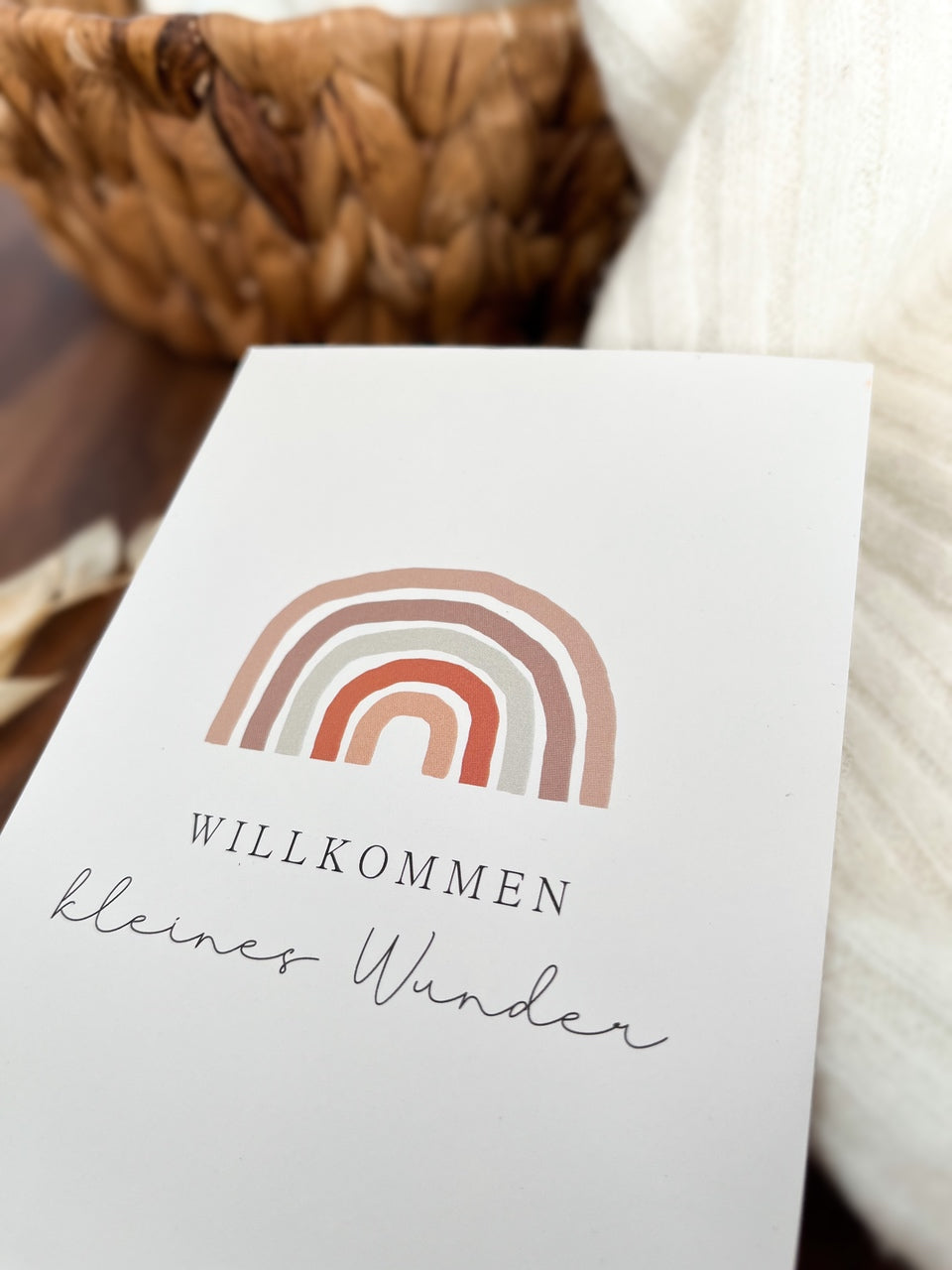 Grußkarte „kleines Wunder“ - rainbow